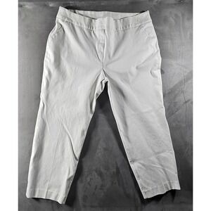 Spanx The Perfect Pant 20372R Off-White Cropped Straight Leg Plus 2X Tall